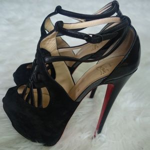 Christian Louboutin- Carlota 160- Black Patent- 37